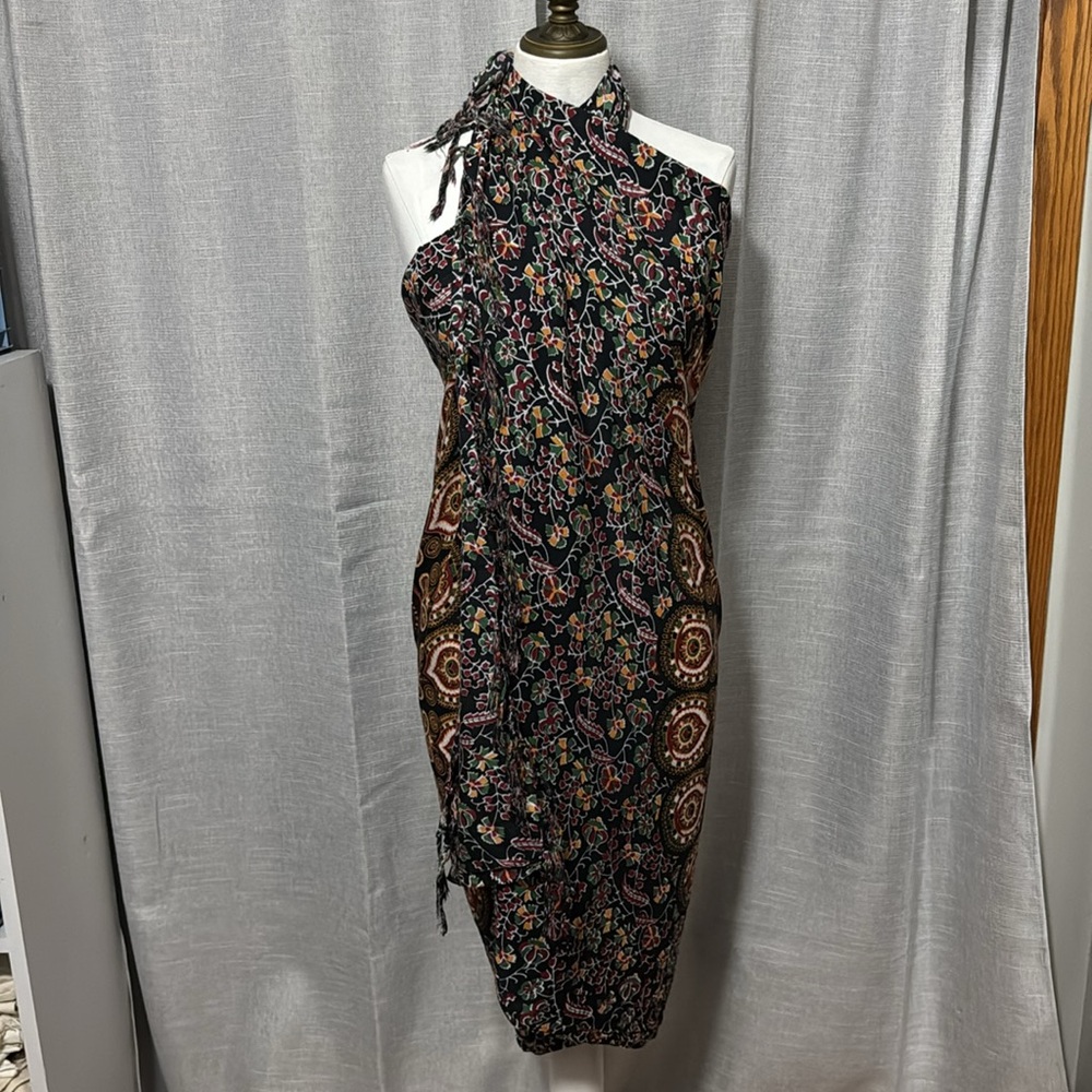 Cotton Blend Multi Wear Scar/Wrap/CoverUp/Pareo-EUC - Picture 2 of 10